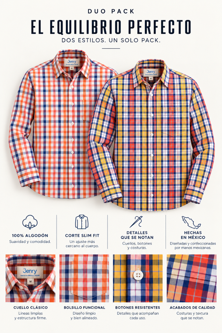 Dúo Esencia | 2 Camisas para Hombre