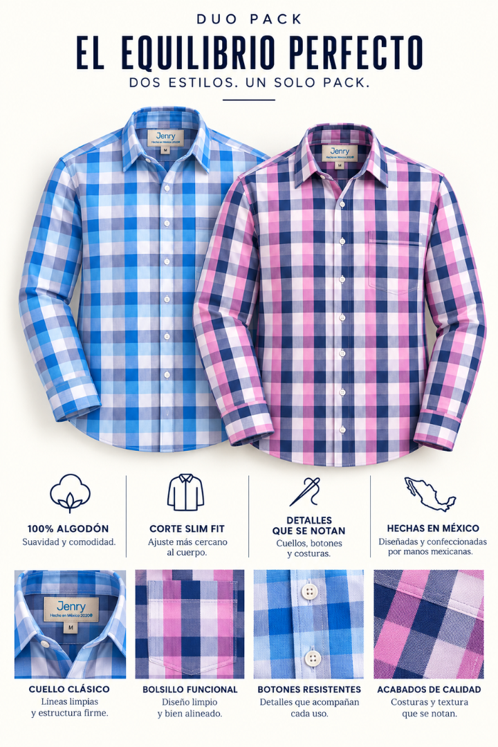 Dúo Actitud | 2 Camisas para Hombre
