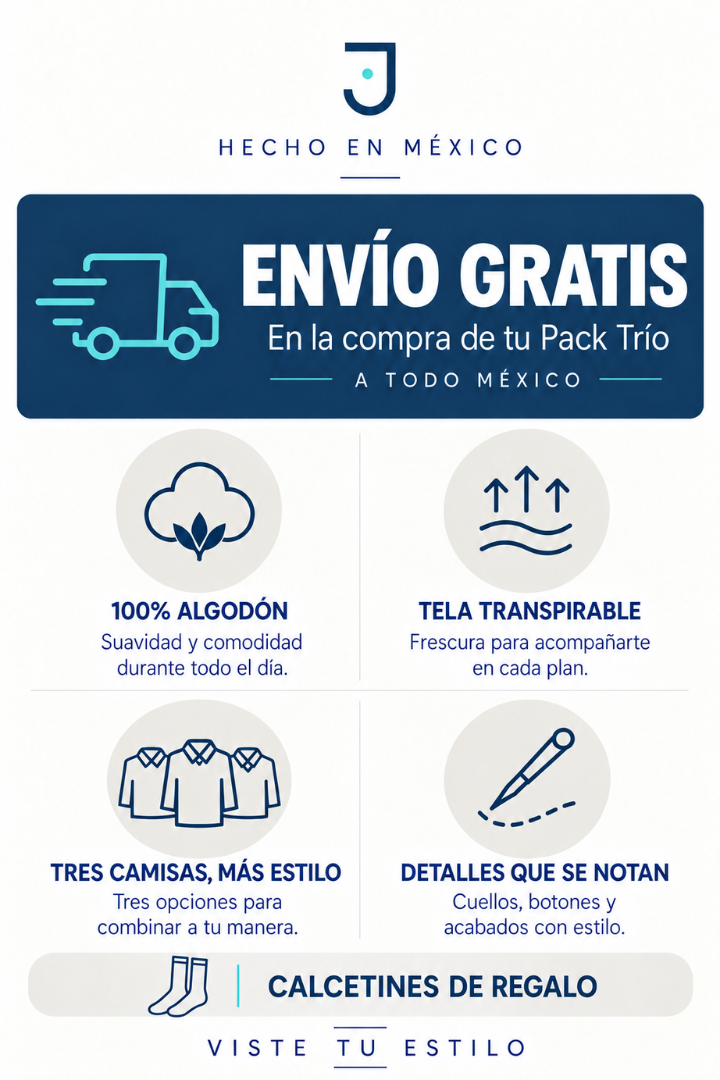 Trío Esencial | 3 Camisas para Hombre