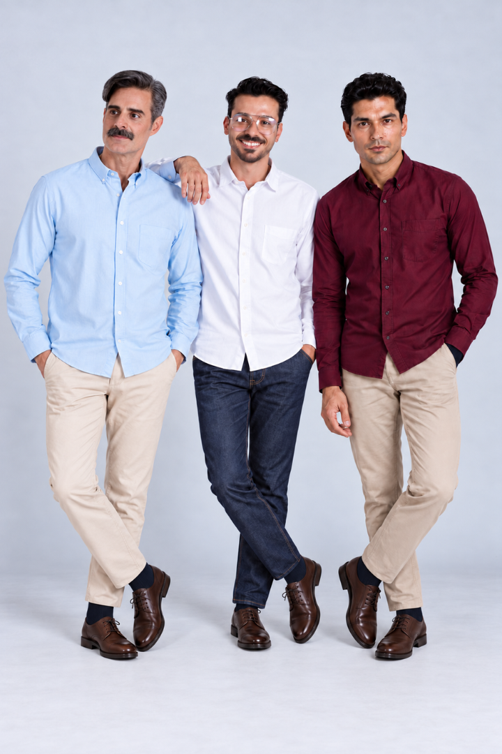 Trío Esencial | 3 Camisas para Hombre