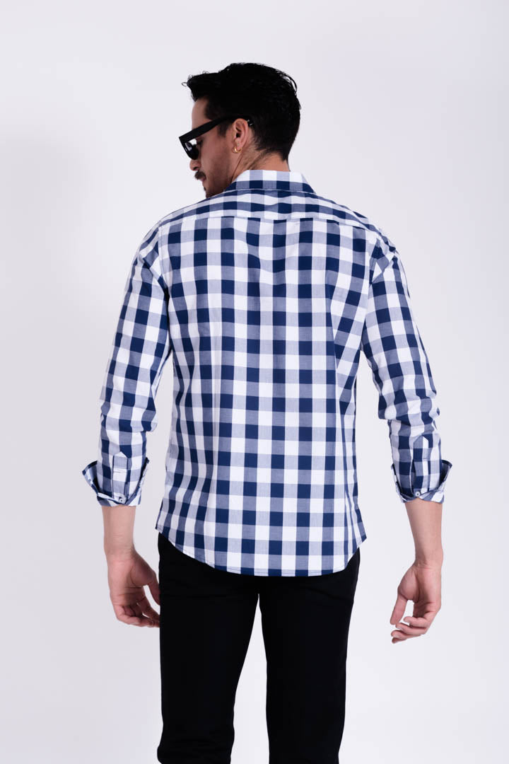 Camisa Hombre Cuadros Slim Fit