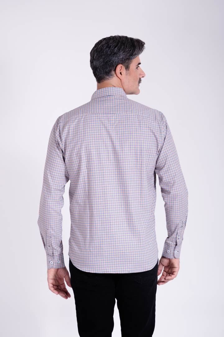 Camisa de Cuadros Amarillos Regular Fit