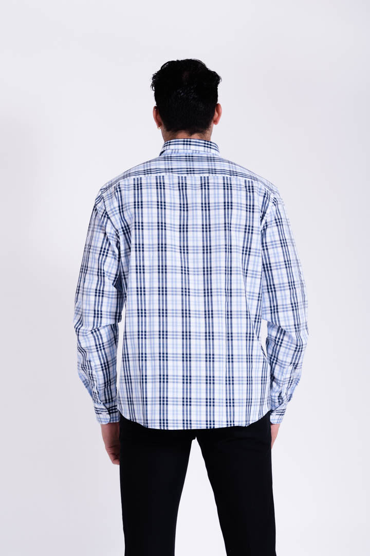 Camisa de Cuadros Azules Regular Fit