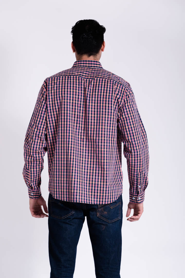 Camisa de Cuadros Negros Regular Fit