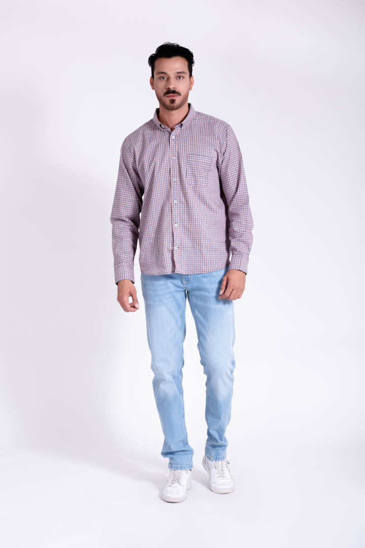 Camisa Hombre Cuadro Regular Fit