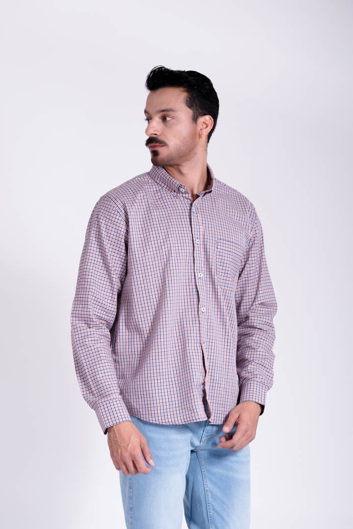 Camisa Hombre Cuadro Regular Fit
