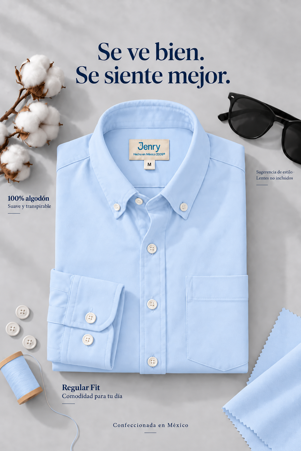 Camisa Azul Cielo Regular Fit